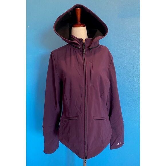 ASMAR Equestrian Cavalia Riding Jacket Hood Back Vent Zipper Close Purple M - Picture 1 of 13
